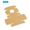 thumbnail image 3 of Uxcell 2.6"x2.6"x1.2" Paper Soap Box with Window, 20 Pack Soap Boxes Square Presents Packaging Boxes, Brown, 3 of 6