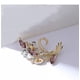 thumbnail image 5 of Fiudx Broche Elegante, Broche de Cobre con Incrustaciones de Circonita, Accesorio de Moda Chapado En Oro, Versátil Accesorio para Chal, Bolso o Sombrero con Clip, Regalo para Ocasiones Especiales, Di, 5 of 7