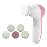 Peggybuy 5 in 1 Electric Face Cleanser Brush Skin Pore Cleaner Face Wash Massager