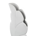 thumbnail image 4 of DecMode 20" Leaf Slanted White Ceramic Vase, 4 of 9