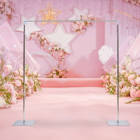 Backdrop Stand Heavy Duty 10x10 FT Wedding Backdrop Stand Pipe Kit Square Metal Balloon Arch Stand Garden Arbor Frame for Anniversary Party Baby Shower Photo Booth Background Decoration