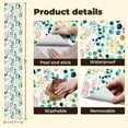 thumbnail image 5 of Peel and Stick Wallpaper Colorful Watercolor Leaves Circles Soft Pastels Wall Mural 17.7in x 9.8ft Self Adhesive Removable Wall Paper Renter Friendly Wallpaper for Nursery Bedroom Cabinets, 5 of 8