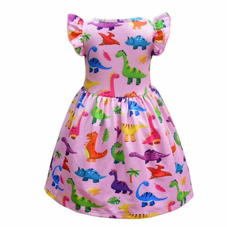 pink dinosaur dress Dinosaur Smocked Bishop Dress by Classic Whimsy - Girls Dresses