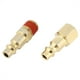 thumbnail image 3 of Conector de montaje rápido de hierro Chapado en latón neumático, acoplador rápido NPT de 1/4 pulgadas, 12 Uds., 3 of 8