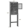 thumbnail image 3 of HomGarden Over The Toilet Storage Bathroom Cabinet 4-Tier Adjustable Organizer, Gray, 3 of 11