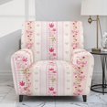 thumbnail image 2 of HELLHERO Brushed 4 Pieces Recliner Chair Slipcover for Pet, Polyester Spandex Stain Resistant Recliner Couch Covers for Home, Pink Floral Heart Stripe, 2 of 8