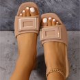 thumbnail image 3 of Ladies' low heeled sandals, breathable, comfortable, non slip, suitable for home work and leisure, outdoor foot on vacation slippers, 3 of 6