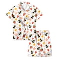 thumbnail image 1 of MEZZALL Pyjama Mode pour Enfants Imprimé Abeille Festival Chemise Boutonnée Col à Revers Manches Courtes Ensemble de Pyjamas Classiques 8-9 Ans, 1 of 5
