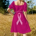 thumbnail image 3 of Pink Awareness Ribbon of Support Sleeveless Dress beach outfits for women evening dresses women, 3 of 6