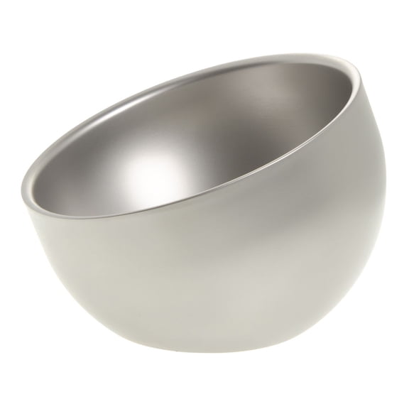 HUBERT® Angled Serving Bowl with Bead Blast Finish Stainless Steel Finished Bowl - 7" Dia x 4 1/4 H