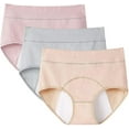 thumbnail image 1 of 3 Pcs Culottes Menstruelles Étanches pour Femmes Culottes Menstruelles en Coton, 1 of 5