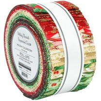 Jelly Roll - Holiday Flourish Peppermint Twist Holiday Colorstory by Studio RK Robert Kaufman 2.5" Strips Roll-Ups Bundle Quilter's Cotton Fabric Precuts (RU-1314-40) M530.43