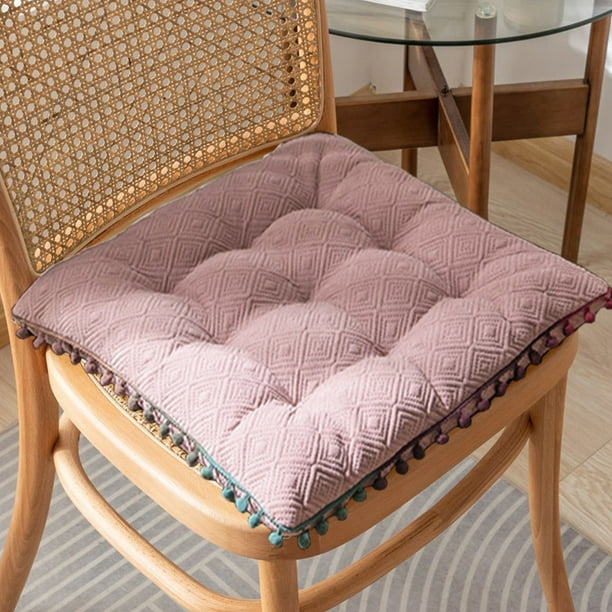Cojín de silla súper suave y transpirable con base antideslizante para mayor comodidad durante todo el día, ideal para el hogar, la oficina, el comedor y la sala de estar. Aestivo | Rosa |