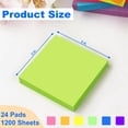 thumbnail image 6 of JILhome 24 Pads Sticky Notes, 3"x3" Multicolor Note Pads, Self-Stick Pads, Easy to Post for Home, Office, Notebook, 50 Sheets/Pad Total 1200 Sheets, 6 of 8
