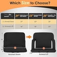thumbnail image 3 of ZENPETIO 21" Foldable Heated Stadium Seats for Bleachers w/Back Support, Wide Cushion, 5 Extra Pockets, USB 3 Levels of Heat for Outdoor Camping Games Sports, 3 of 10
