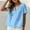 A275 Light Blue, variant on Xdegoge Cotton Linen Tops for Women Short Sleeve V Neck Shirts Casual Pleated Blouses Relaxed Fit Summer Tunic Tops Lightweight Breathable Pullover for Work Office Daily Wear