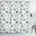 thumbnail image 1 of Ambesonne Snowflake Shower Curtain, Lace Style Winter, 69"Wx75"L, Blue Black White, 1 of 3