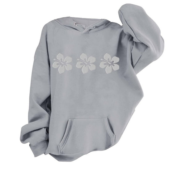 Mercatoo Sweatshirts for Teen Girls Long Sleeve Floral Print Casual Graphic Hoodies Drawstring Oversized Pullover