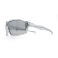 thumbnail image 3 of Boys Child Size Wrap Shield Aerodynamic Sport Plastic Sunglasses Silver - Silver Mirror, 3 of 6