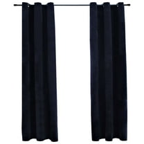 vidaXL Curtains 2 Pcs Roller Blackout Curtains Window Blinds with Rings Velvet