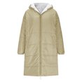 thumbnail image 4 of Elvqul Womens Hooded Jacket Outerwear Thick Fuzzy Lined Sweaters Long Sleeve Coat for Women, 4 of 9