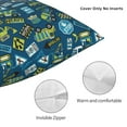 thumbnail image 3 of Yiaed Modern Excavator Print Pillow Covers Super Soft Decorative Square Throw Pillow Covers Case Cushion Covers for Sofa Couch Bedroom Car Decor（No pillow core）-24"x24", 3 of 7