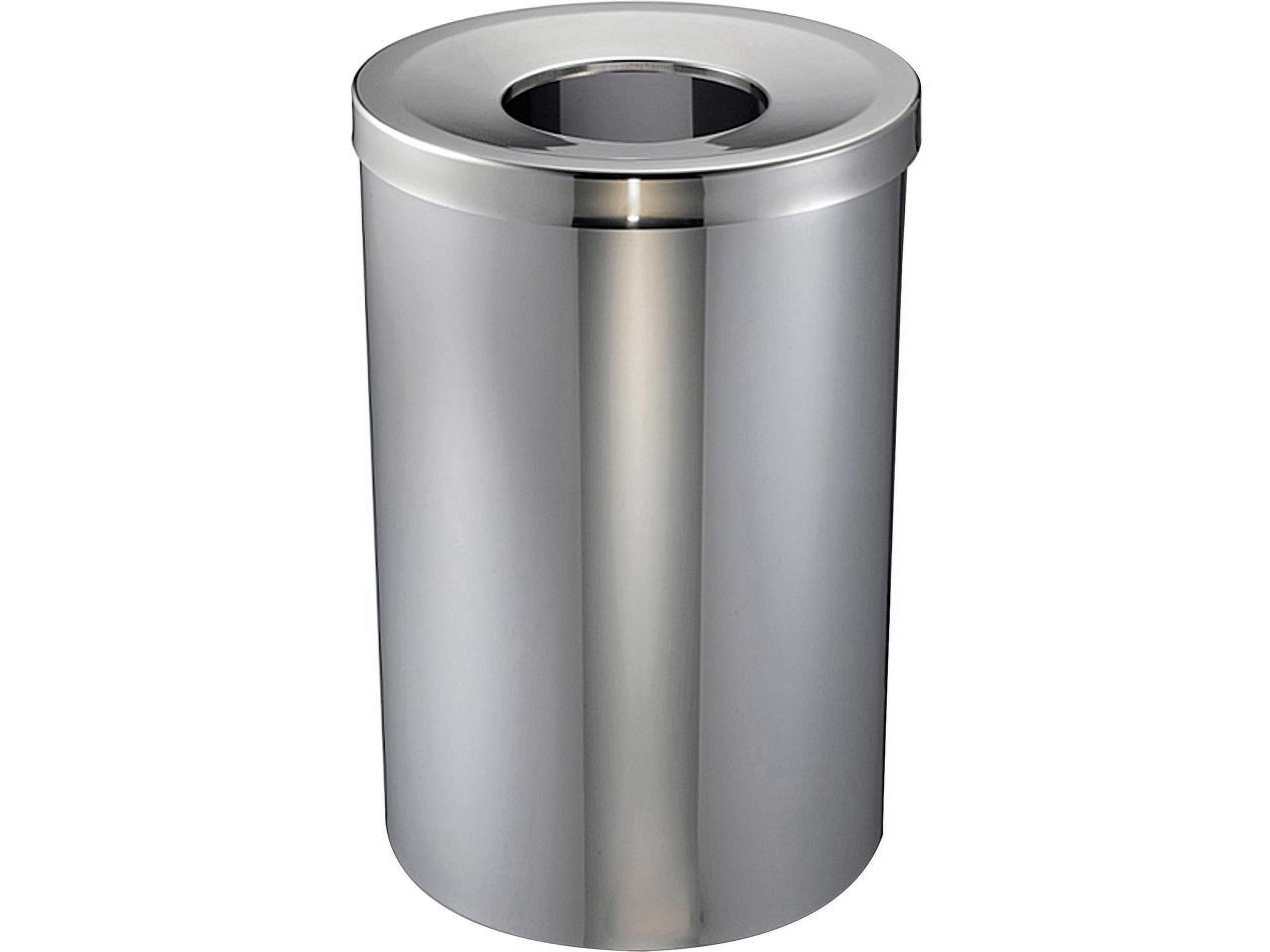 Genuine Joe Solutions 30 Gallon Stainless Steel Garbage Can, Silver