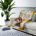 thumbnail image 3 of Happy Women's Day Schnauzer Sunflower Vintage Proud Mom Cozy Sherpa Blanket Miniature Schnauzer Dog Lover Warm Soft Throw Blanket - 02030, 3 of 5