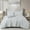 Gray, variant on Chezmoi Collection 3-Piece Embossed Velvet Comforter Set King Size, Blue - Soft Plush Velvet Bedding Set with 2 Pillow Shams for All Seasons with Washed Microfiber Reverse
