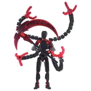 Tian 13 Action Figure, Assembly Completed Dummy 13 Action Figure,Lucky 13 3D Printed Action Figure - The Premium Action Figures for Sci-Fi Enthusiasts,Four Claws Robot 5.3 Inch (Red)