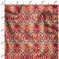 thumbnail image 2 of Soimoi Pure Silk Red Fabric By the Yard - 42 Inch Wide - Ikat Fabric - Elegant and Traditional Patterns for Stylish Creations Printed Fabric, 2 of 6