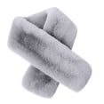 thumbnail image 2 of D-GROEE Women's Winter Faux Fake Rabbit Fur Double-sided Thickened Straight Wedding Party Accessory Scarf Wrap Collar Shawl Shrug, 2 of 8