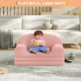 thumbnail image 6 of COZONY 2-in-1 Kids Sofa Chair, Convertible Toddler Couch Lounger, Fold-Out Teddy Fleece Sofa Bed, 6 of 7