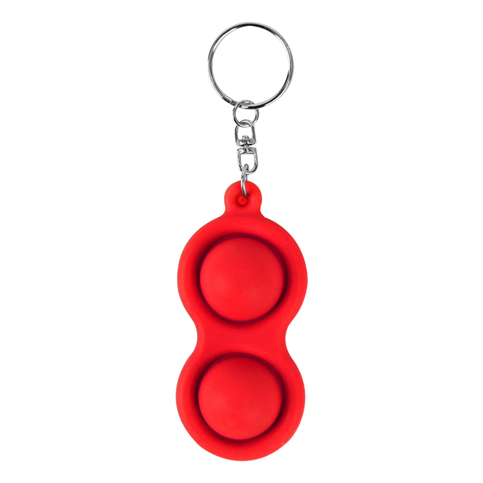 Autism Sensory ADD Fidget Chewable Silicone Circle Pendant Necklace Red USA 