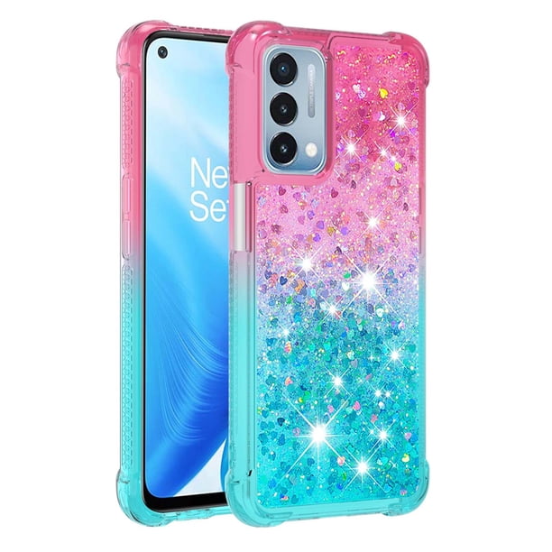 HAOYE Custodia per Xiaomi Mi 10 5G, colore sfumato, ultra sottile, trasparente, anti sbavature, in silicone morbido TPU antiurto + angoli rinforzati protezione per telefono (rosa/verde