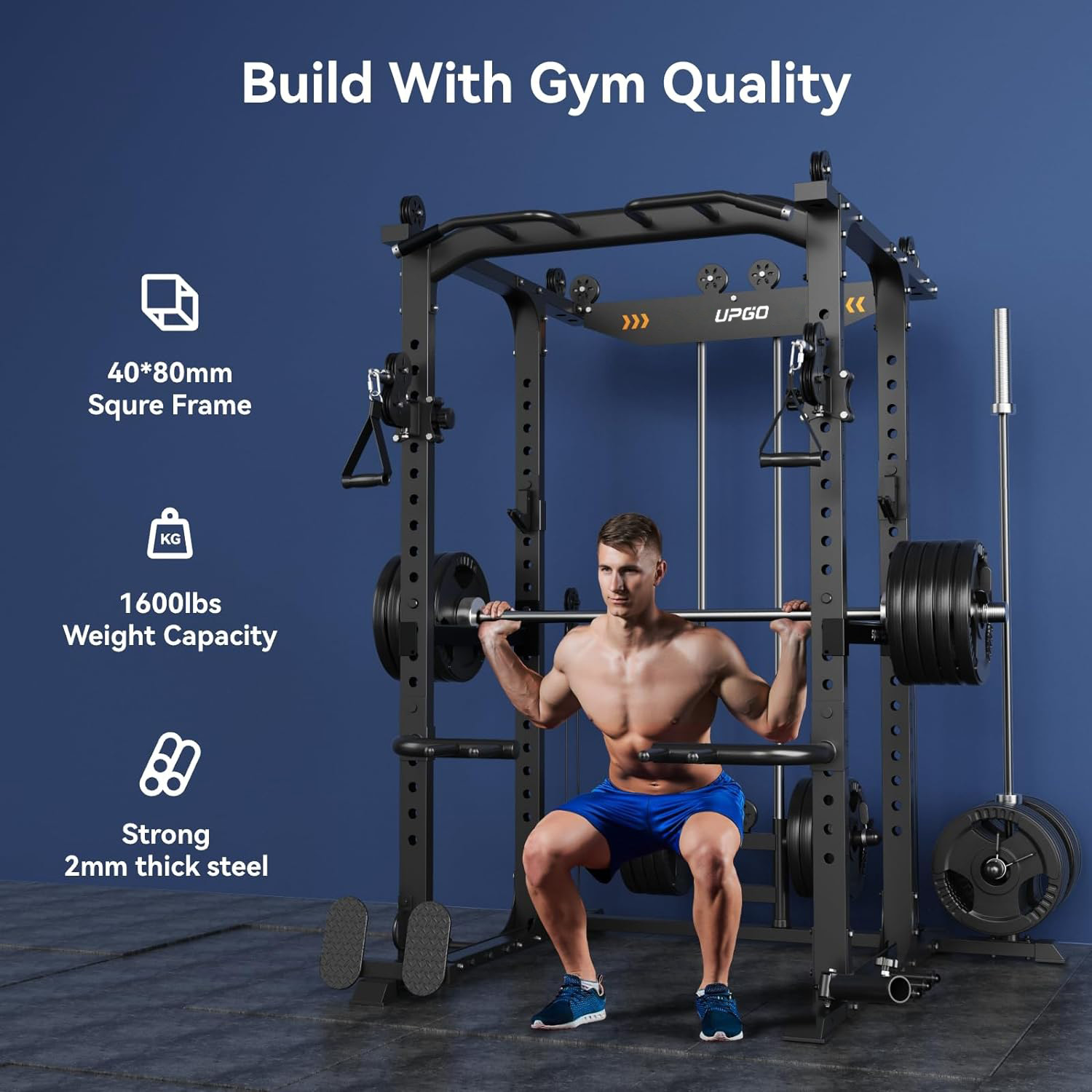 Pull-up Bar Goplus Power Rack Durable Multifunctional Muscle