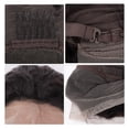 thumbnail image 5 of Unique Bargains 1 Pc Medium Wave Curly Long Hair Hair Wig Real Human Hair 22in 13x4in 150 Human Wig Black for Women, 5 of 6