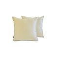 thumbnail image 2 of The HomeCentric Decorative Throw Pillow Cases Cream Pack of 2, 16"x16" (40x40 cm) Satin Solid Cushion Covers For Sofa, Solid Modern Style - Cream Satin Slub, 2 of 10