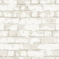 thumbnail image 3 of Galerie Wallcoverings  Nostalgie Collection Brick Wall Non-woven Matte Wallpaper Roll 33 feet x 21 inches - Silver, 3 of 5