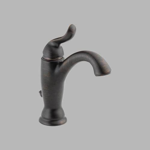 Delta Linden Single Handle Bathroom Faucet with Metal Drain Assembly in