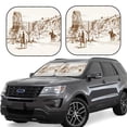 thumbnail image 1 of Saiise Western Desert Cowboys for Foldable Car Sun Shades (2-Pack) Offer Sun Protection with an Easy-fold Design for Convenient Windshield Shading-Large, 1 of 6