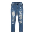 thumbnail image 7 of Miqool High Waisted Jeans for Women Distressed Ripped Jeans Slim Fit Butt Lifting Skinny Stretch Jeans Denim Pants with Pockets, 7 of 7