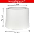 thumbnail image 2 of Mestar Decor Uno Fitter Small Off White Fabric Lampshade 9" x 10" x 7.5", 2 of 6