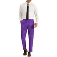 thumbnail image 2 of INSPIRE CHIC Plaid Pants for Men's Slim Fit Business Checked Printed Dress Chino Trousers, 2 of 4