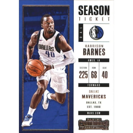 - 2017-18 Panini Contenders Season Ticket #46 Harrison Barnes Dallas Mavericks Basketball Card