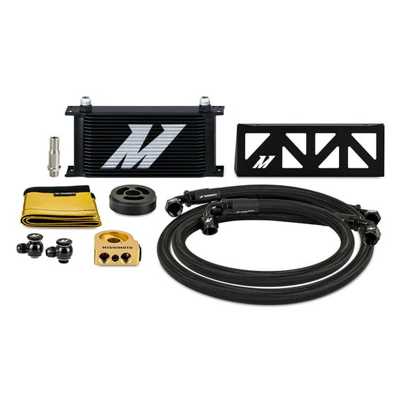 Mishimoto Oil Cooler, Compatible with Subaru BRZ/Toyota GR86 2022 , Thermostatic, Black Cooler