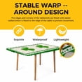 thumbnail image 4 of St. Patrick's Day Table Cloths for 4 Foot Rectangle Tables, Spring Green Shamrock Leaves Beige Patio Waterproof Elastic Fitted Tablecloths, Washable Rectangular Table Cover for Camping, 4 of 8