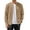 Khaki, variant on COOFANDY Men's Fashion Quarter Zip Pullover Long Sleeve Quilted Sweatshirt Plaid Jacquard Polo Mock Neck Sweaters