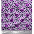 thumbnail image 1 of Soimoi Cotton Duck Fabric Leaves & Floral Artistic Print Fabric by The Yard 56 Inch Wide, 1 of 3