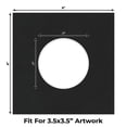 thumbnail image 2 of Black Suede Picture Frame Mat for 8x8 Frames - Circle Opening for 4x4 Photos - 25 Mats, 2 of 7